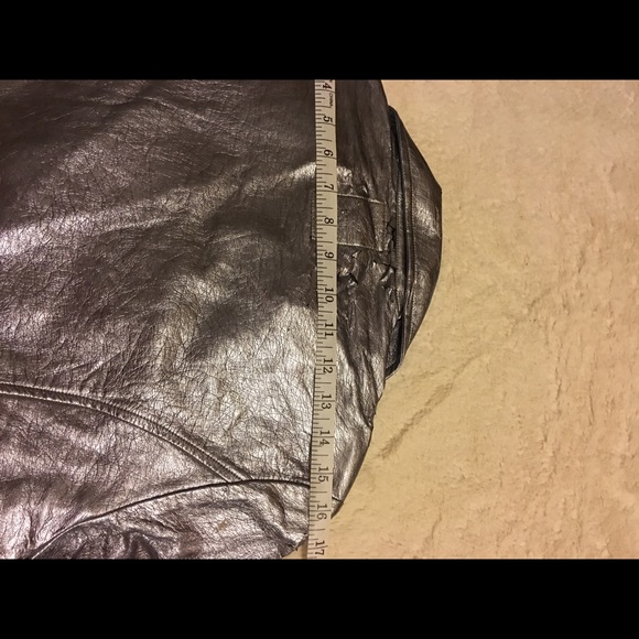 NWT silver distressed faux leather jacket - Picture 7 of 8